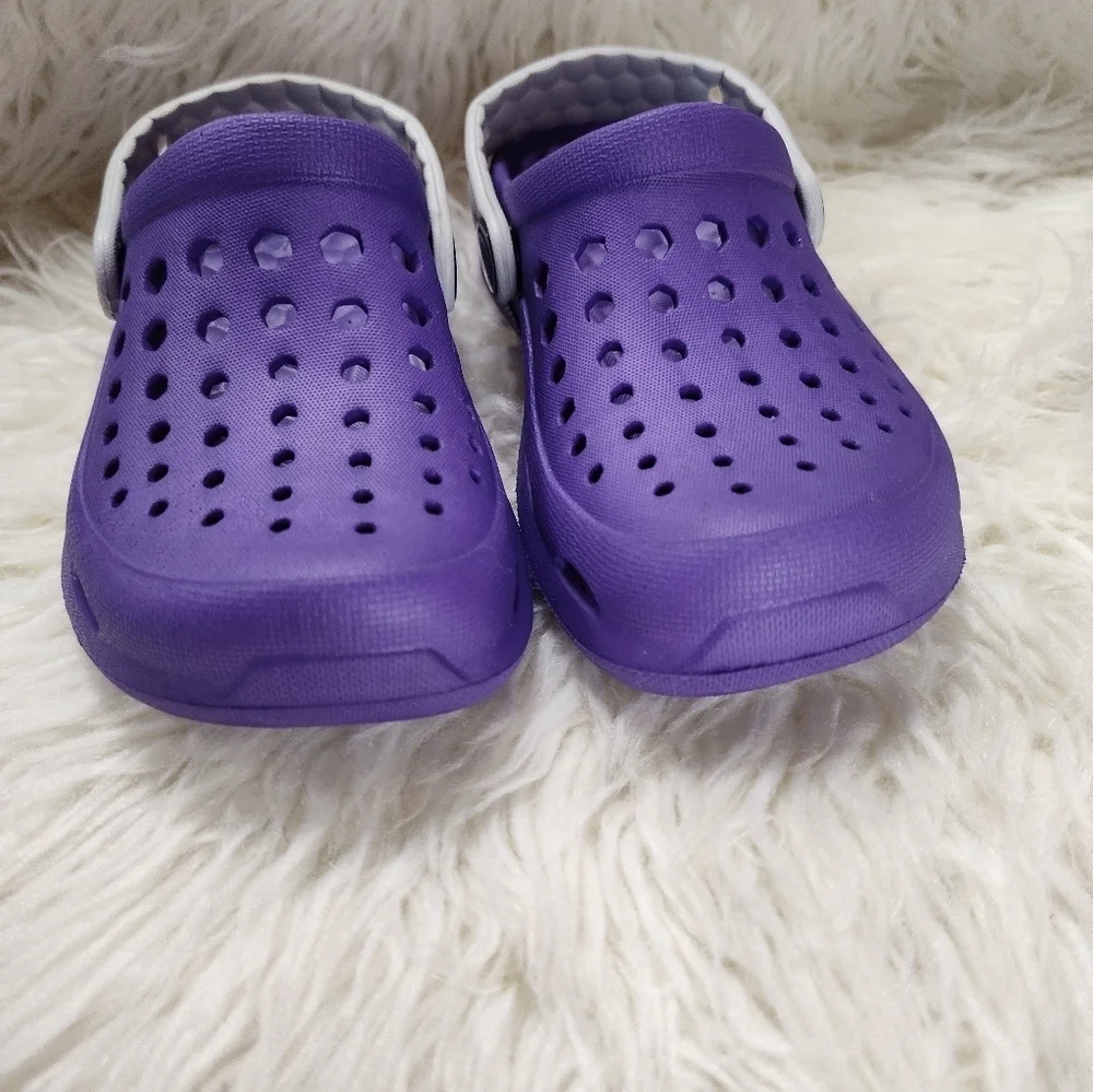Joybees Kids Purple Gray Rubber Clogs Size 8 9